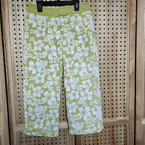 Patagonia Hibiscus Cropped Nylon Pants size 4 Resort Tropical Lightweight Summer